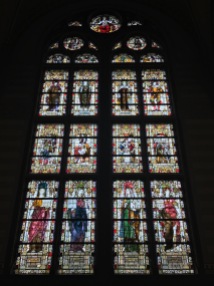 Beautiful stained glass windows inside Rijksmuseum
